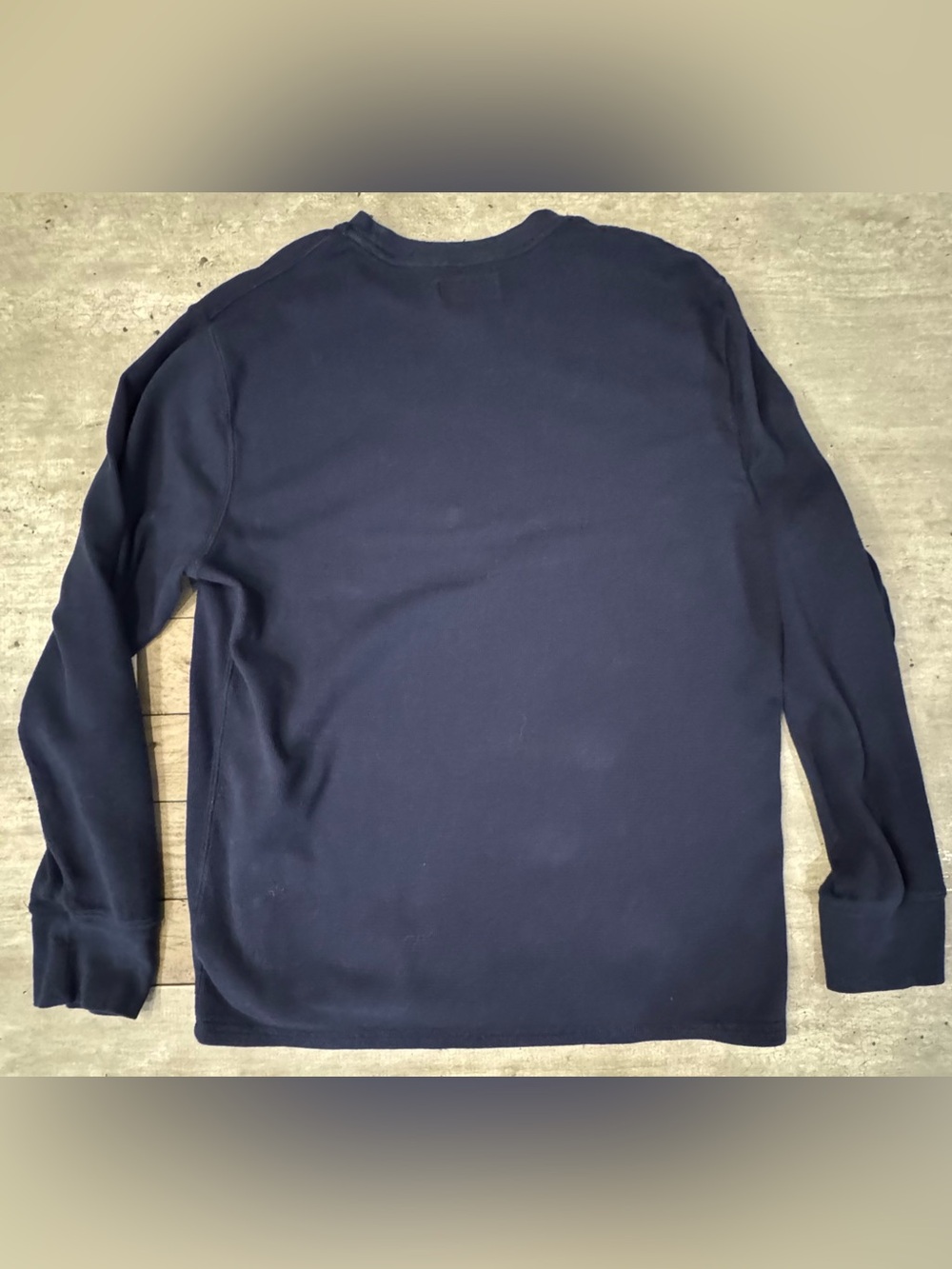 Polo Ralph Lauren Men’s XL Navy Thermal Waffle Knit Long Sleeve Shirt Pony Logo - Picture 6 of 16